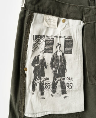 Canvas Double Knee Work Trousers - Dark Olive