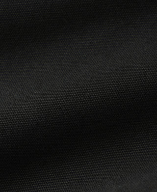 Black duck canvas fabric close-up with tight woven texture