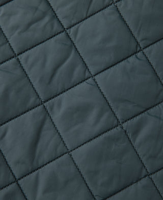 Corduroy Trimmed Diamond Quilted Field Vest – Dark Green