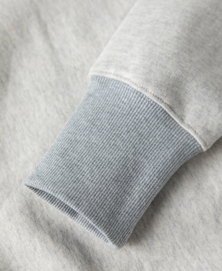 1960s Reverse Weave Double-V Crewneck Sweatshirt - Apricot Gray