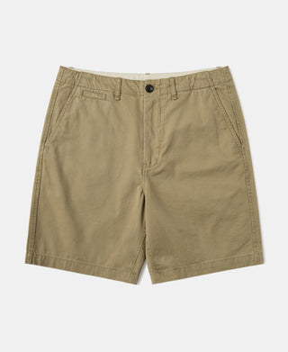1930s Washed Officer Chino Shorts in Khaki