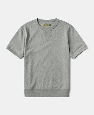 1950s V-Gusset Cotton T-Shirt in Heather Gray