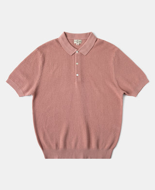 Lot 926 Jacquard Short Sleeve Polo Shirt - Pink