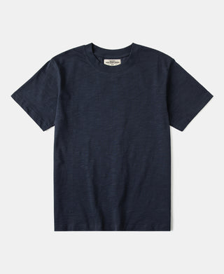 Heavyweight Slub Cotton Short Sleeve T-Shirt - Indigo