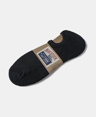 Colored Cotton No Show Socks - Black