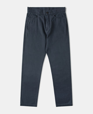 Vintage Washed Tapered 5-Pocket Pants - Navy
