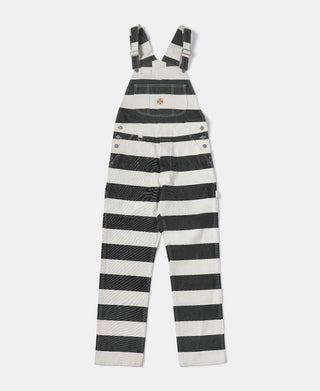 16 oz Striped Canvas High Back Prisoner Overalls