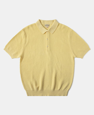 Lot 926 Jacquard Short Sleeve Polo Shirt - Yellow