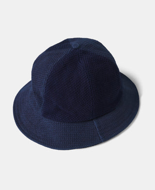 Indigo-Dyed Sashiko Bucket Hat