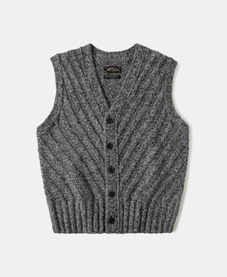 Marled Shetland Wool Sweater Vest