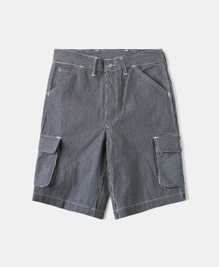 Hickory Stripe Cotton Cargo Shorts