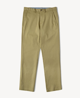 Cotton-Blend Slim Tapered Trousers - Khaki