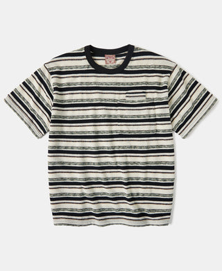 Striped Terry Comfort Dual-Pocket T-Shirt