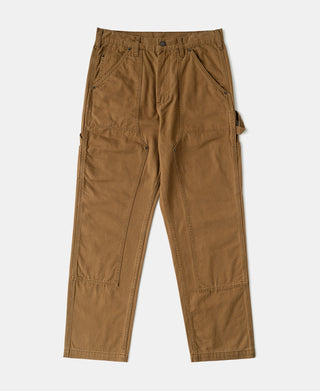 Canvas Double Knee Work Trousers - Brown
