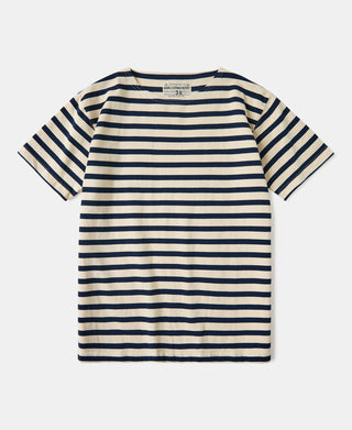 Breton Stripe T-Shirt - Apricot/Navy