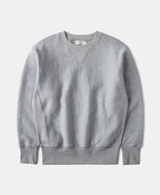 1960s Reverse Weave Double-V Crewneck Sweatshirt - Heather Gray