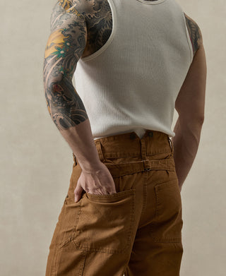 12 oz Canvas Railroad Work Pants - Light Brown