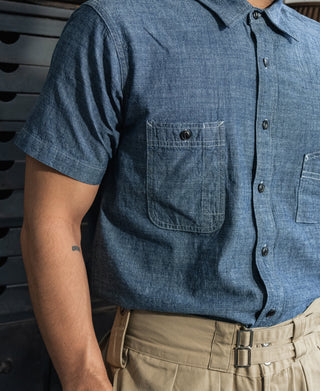 overview of 1943 Slub Cotton Chambray Work Shirt