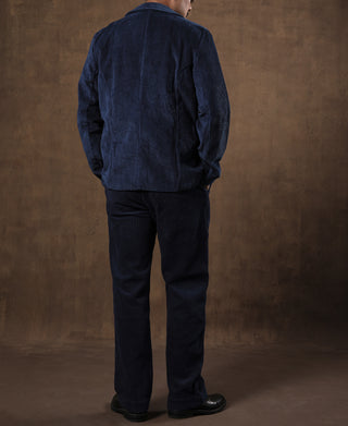 French Indigo-Dyed Corduroy Work Jacket