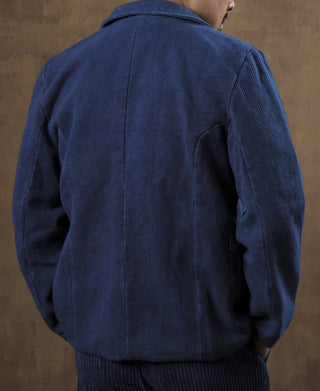 French Indigo-Dyed Sashiko Work Jacket