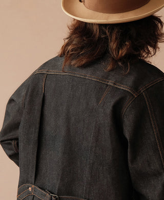 15.5oz Shawl Collar Type 1 Selvedge Denim Jacket
