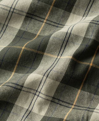 Plaid fabric lining with yellow and blue checks