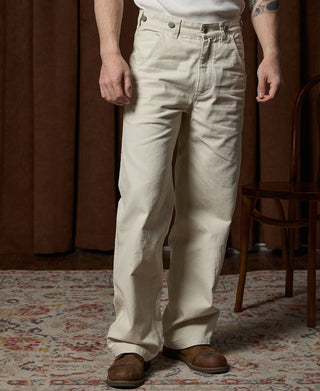 12 oz Canvas Railroad Work Pants- White