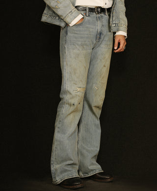 14 oz Repaired Selvedge Denim Flared Jeans