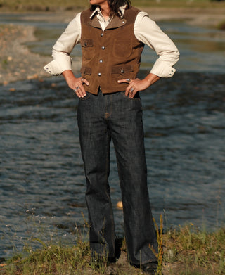 Classic Suede Western Hunting Vest