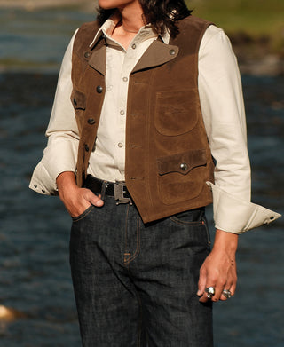 Classic Suede Western Hunting Vest