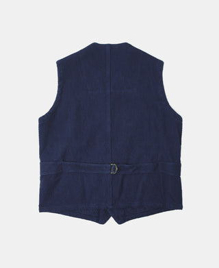 Indigo-Dyed Sashiko Work Vest