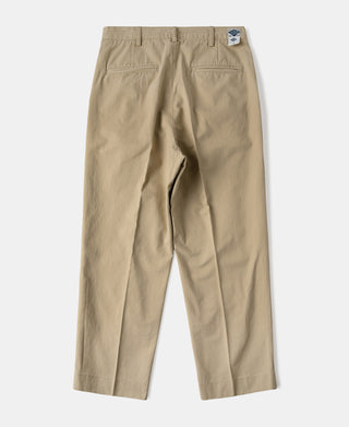 1930s IVY Style Double Pleated Chino Trousers - Khaki