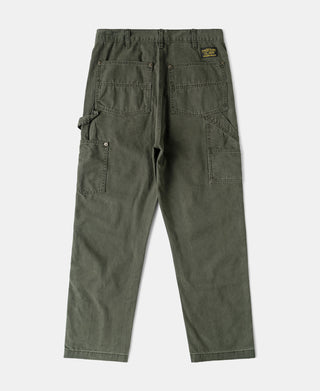 Canvas Double Knee Work Trousers - Dark Olive