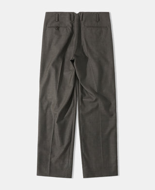 Hollywood Waisted Wool Blend Trousers - Brown