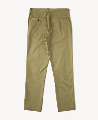 Cotton-Blend Slim Tapered Trousers - Khaki