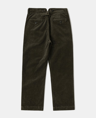 1920s Heavy Corduroy Farmer Work Trousers - Dark Green