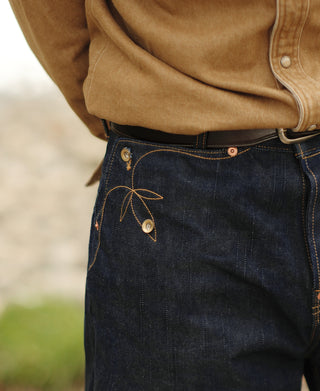 17.7oz Kasuri Selvedge Denim Trousers