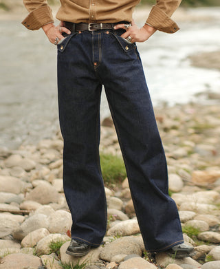 17.7oz Kasuri Selvedge Denim Trousers