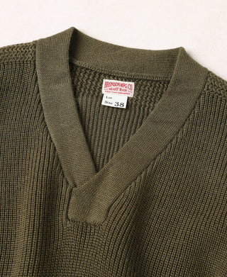 USAAF Type A-1 V-neck Mechanics Sweater - Olive