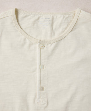 1900s 9.8 oz Slub Cotton Henley T-Shirt - Apricot