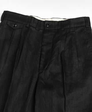 Lot 841 1940s Linen Two Tuck Slacks - Black