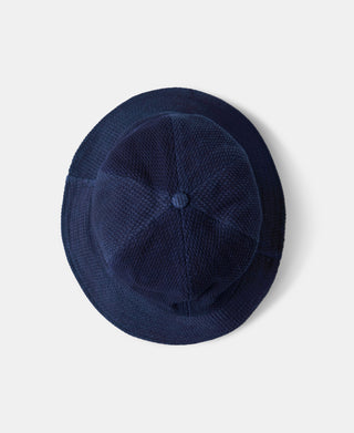 Indigo-Dyed Sashiko Bucket Hat