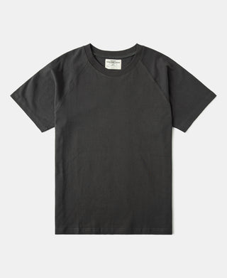 Heavyweight Plain Raglan Short Sleeve T-Shirt - Dark Gray