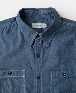 Military Chambray Workshirt - Blue