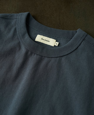 1900s Heavyweight Cotton Jersey Boxy T-Shirt - Gray Blue