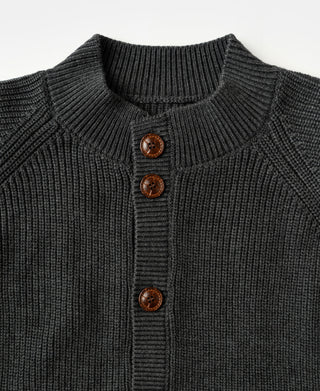 Heavyweight Wool-Blend Cardigan Sweater - Dark Gray