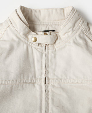 Undyed Selvedge Denim Biker Jacket