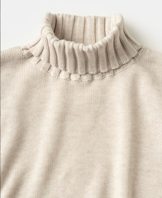 Wool-Blend Roll Neck Sweater - Apricot