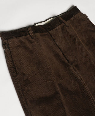 Lot 840 9.5 Wale 1940s Corduroy Work Pants - Dark Brown