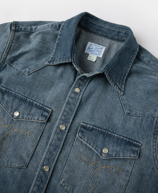 1950s Slub Denim Western Shirt
